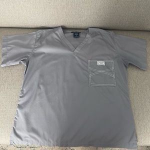 Blue Sky - Classic Shelby Scrub Top. Color: Slate Grey. Sz: M.